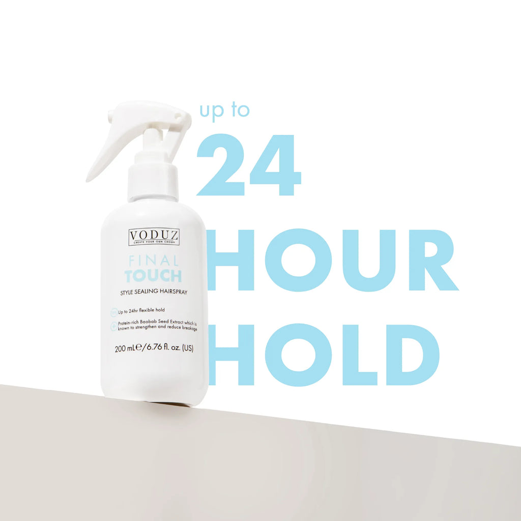 Voduz Final Touch Style Sealing Hair Spray | Flexible Hold – Voduz