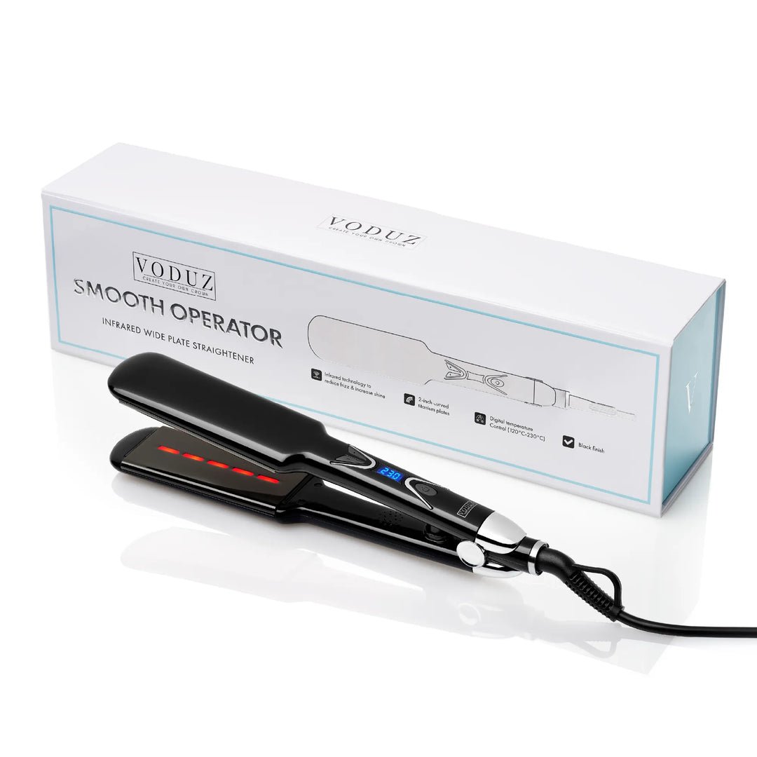 Wide Plate Infrared Hair Straightener – Fast & Smooth | Voduz