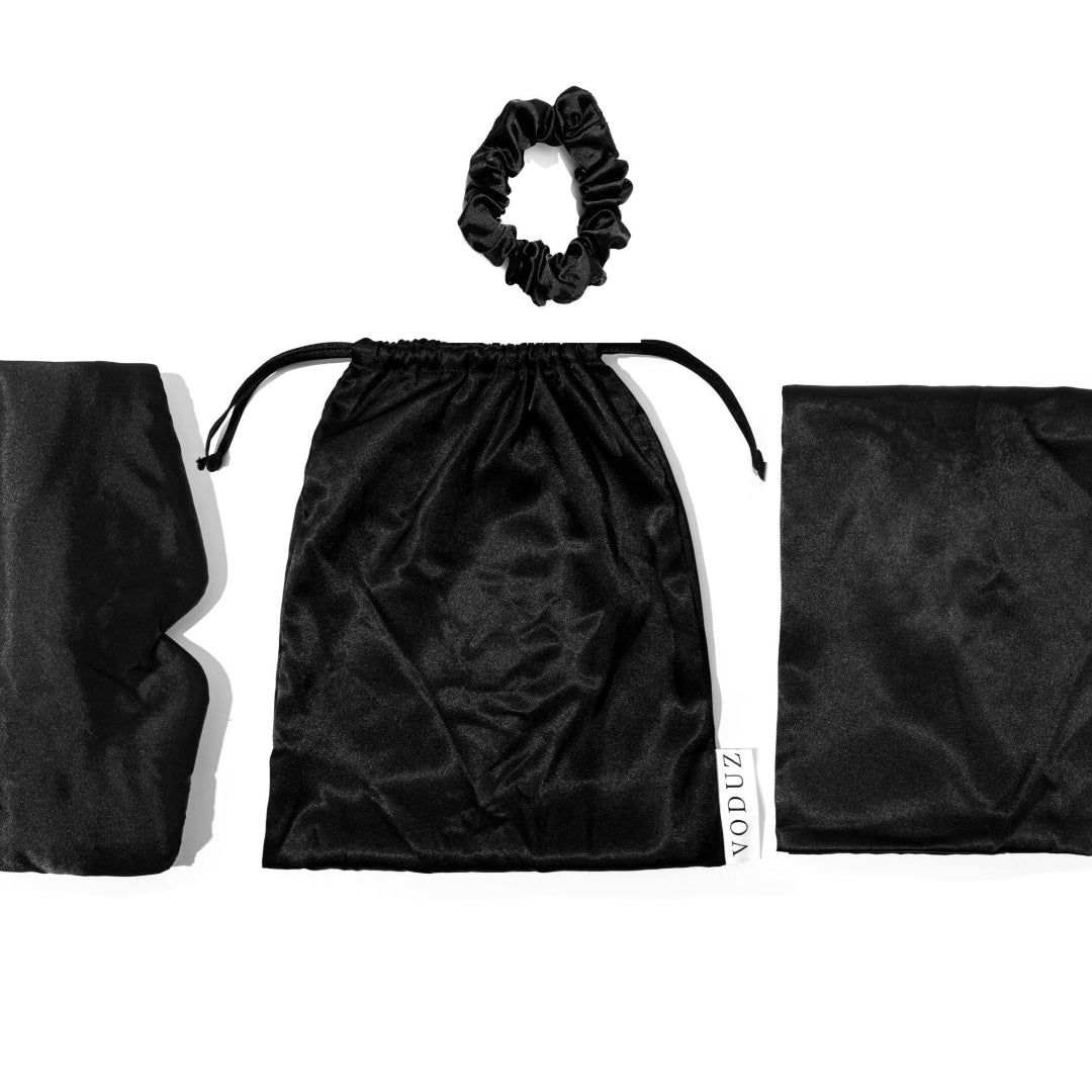 Slumber Satin Sleep Set (Black)