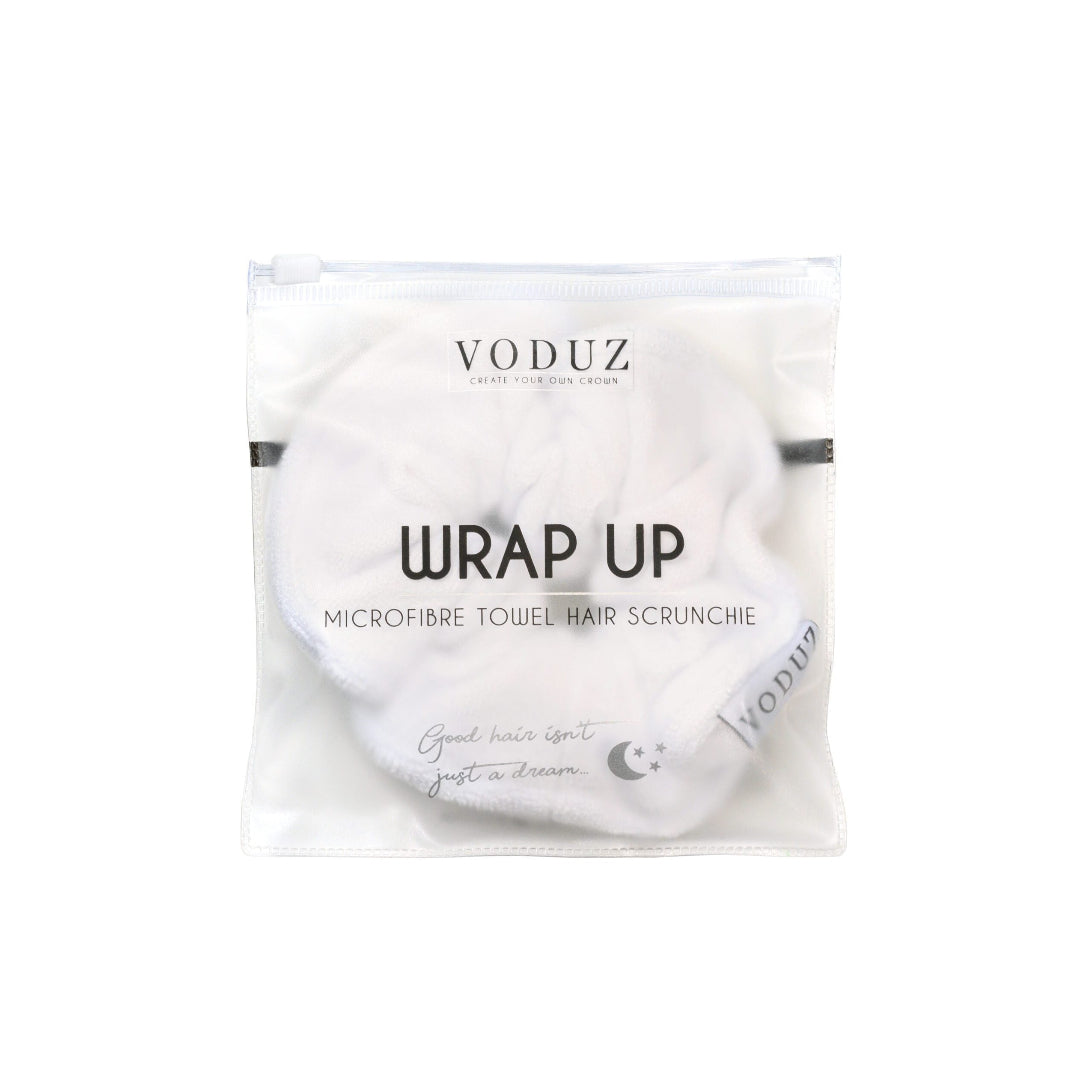 Wrap Up - Microfibre Towel Hair Scrunchie White