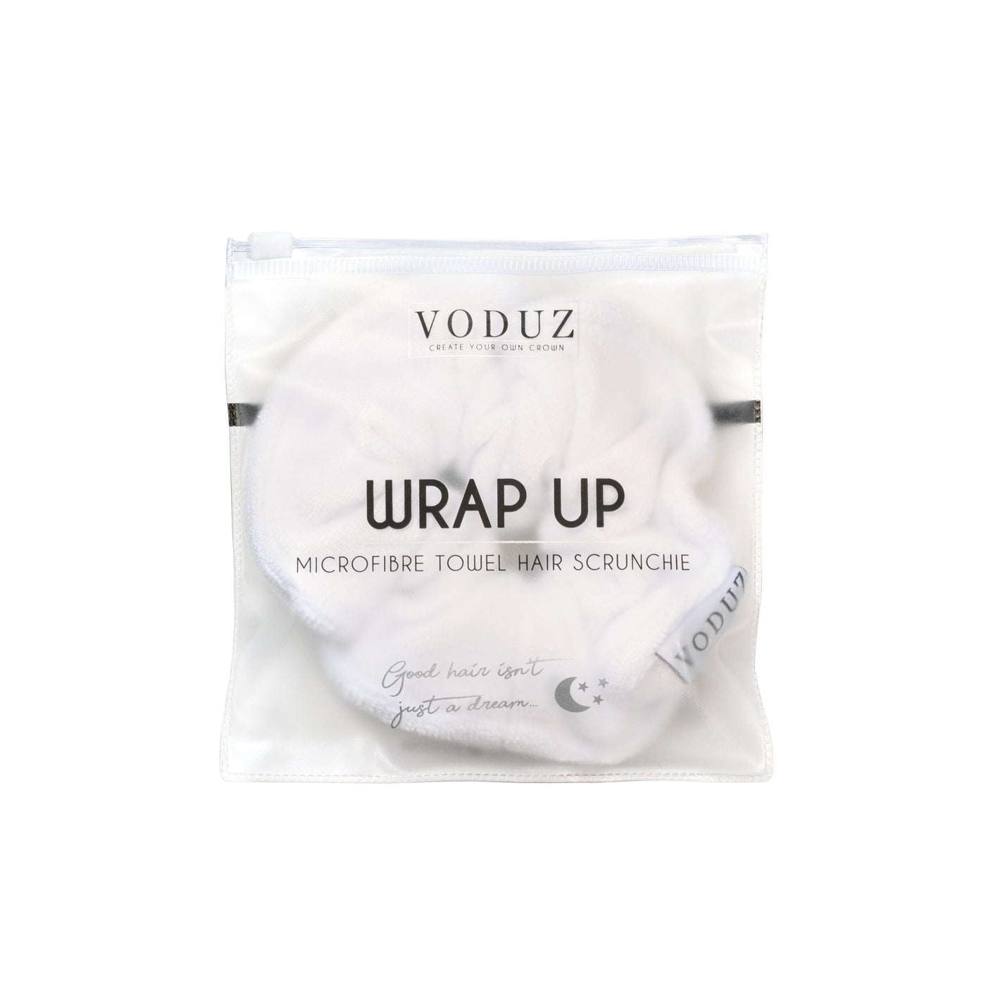 'Wrap Up' - Microfibre Towel Hair Scrunchie (White)