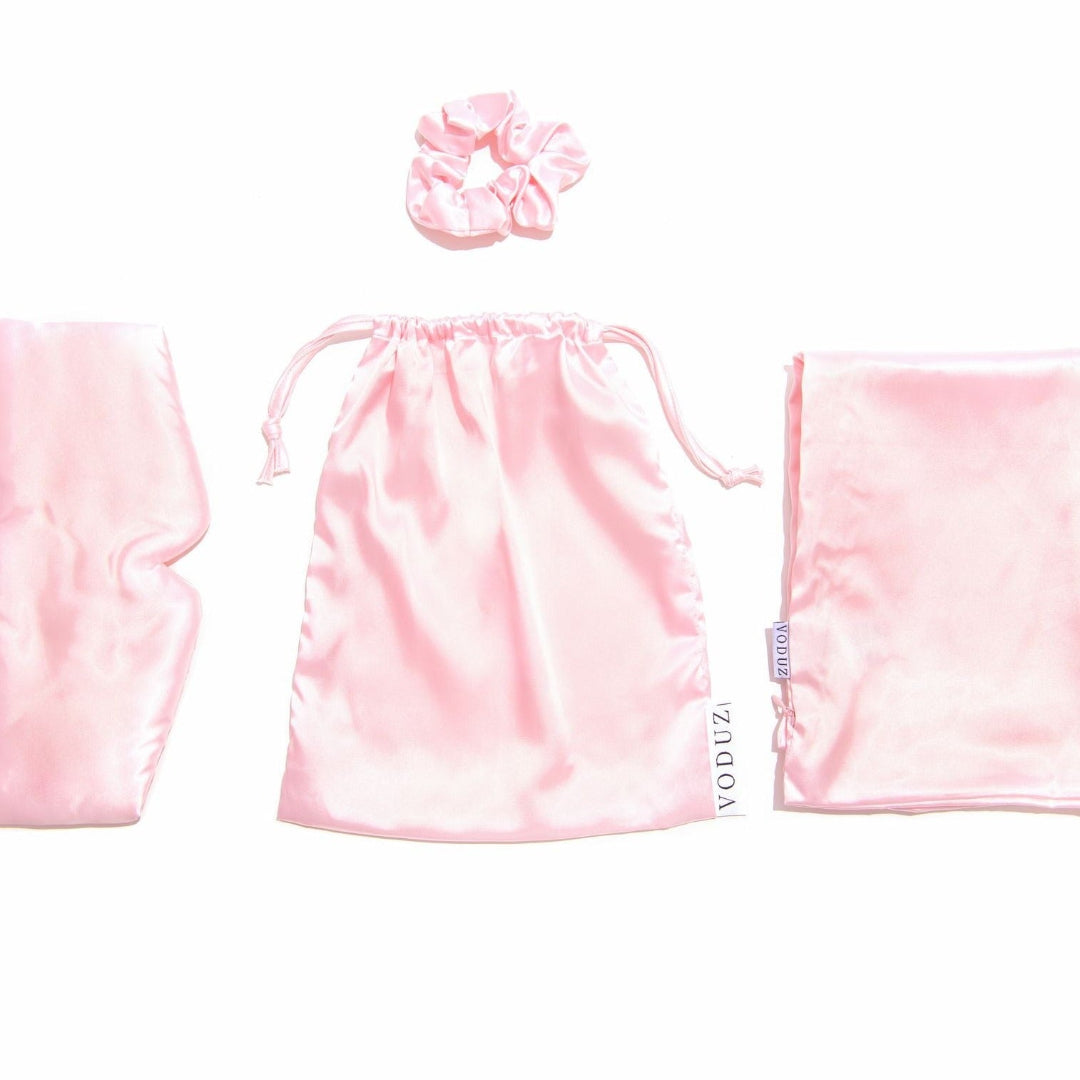 Slumber Satin Sleep Set - Blush Pink