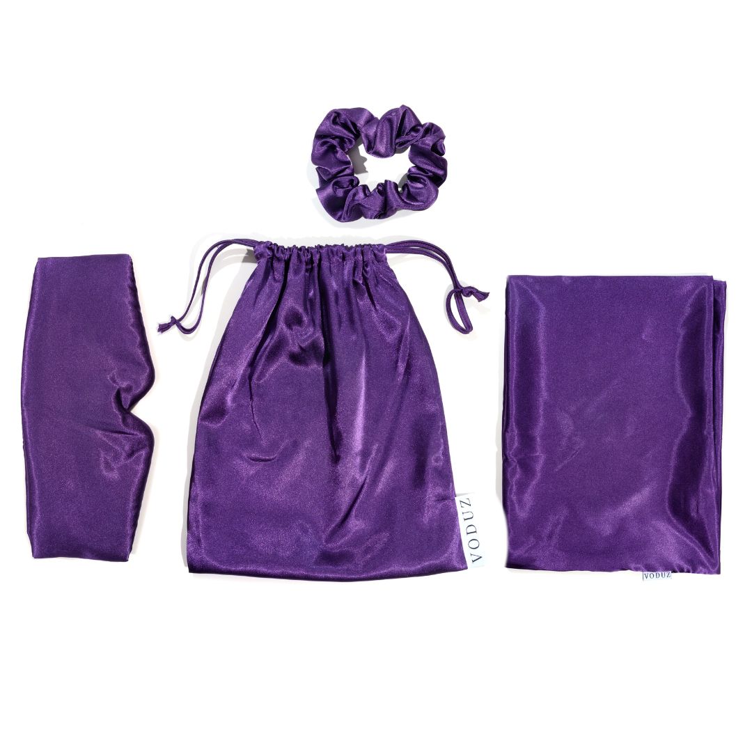 Slumber Satin Sleep Set - Purple